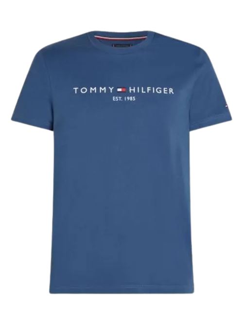 T-shirt azzurra in cotone Tommy Hilfiger | MW0MW11797DBZ
